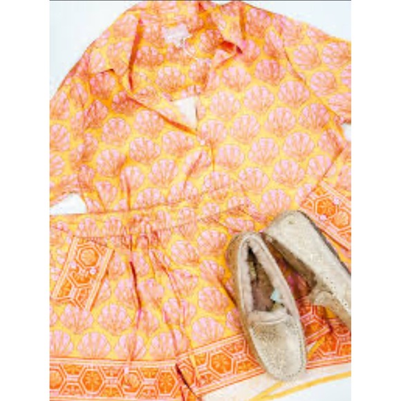 Show Me Your MuMu Tops - Show Me Your Mumu Seashell Print Button Down Pajama Shirt ONLY Size S